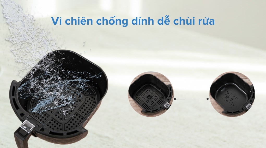 Nồi chiên không dầu Mishio MK-165 5 lít Đen