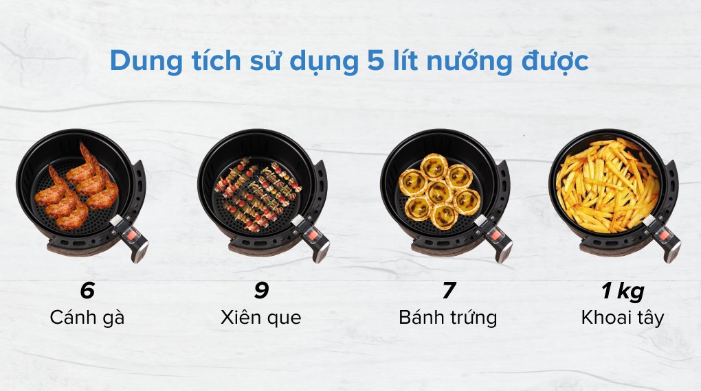 Nồi chiên không dầu Kangaroo 5 lít KG52AF1A