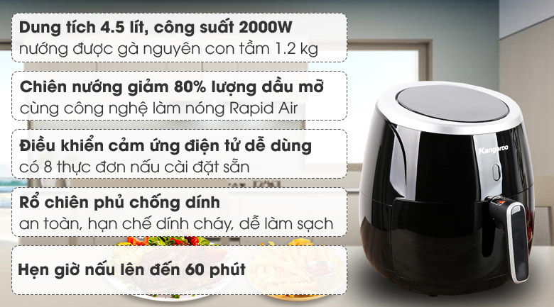 Nồi chiên không dầu Kangaroo 5 lít KG52AF1A - 12