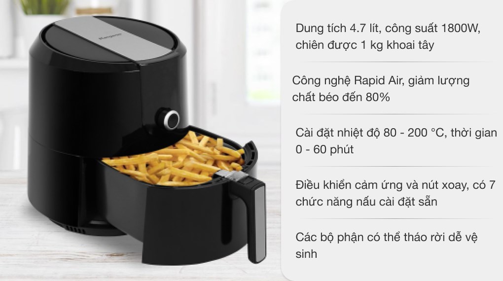 Nồi chiên không dầu Kangaroo 5.2 lít KG55AF1A - 13