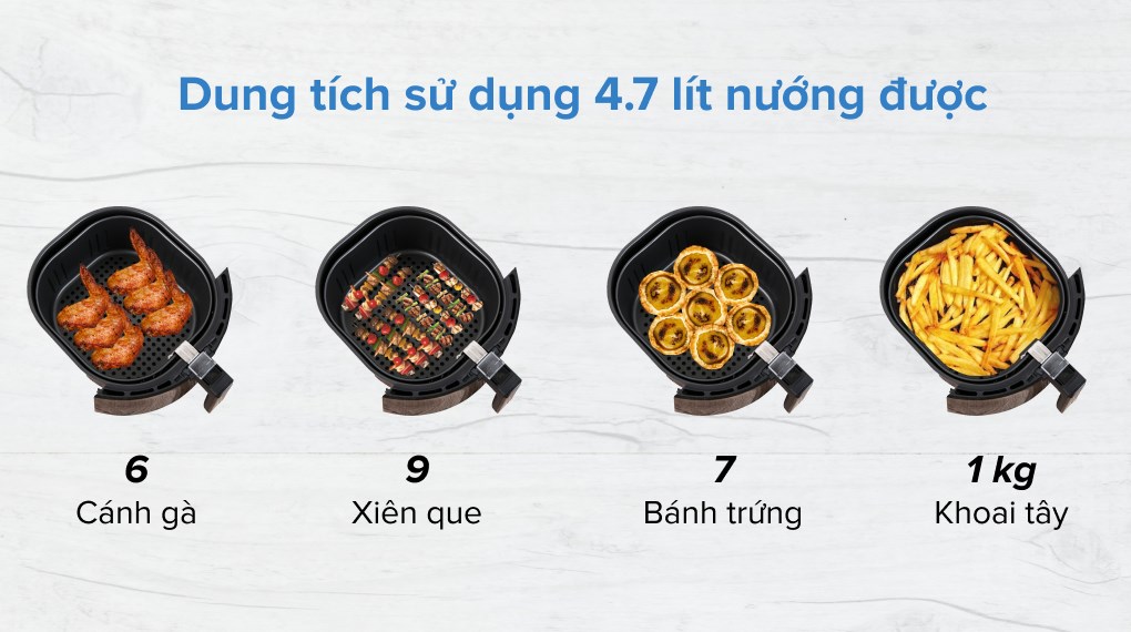 Nồi chiên không dầu Kangaroo 5.2 lít KG55AF1A - 3