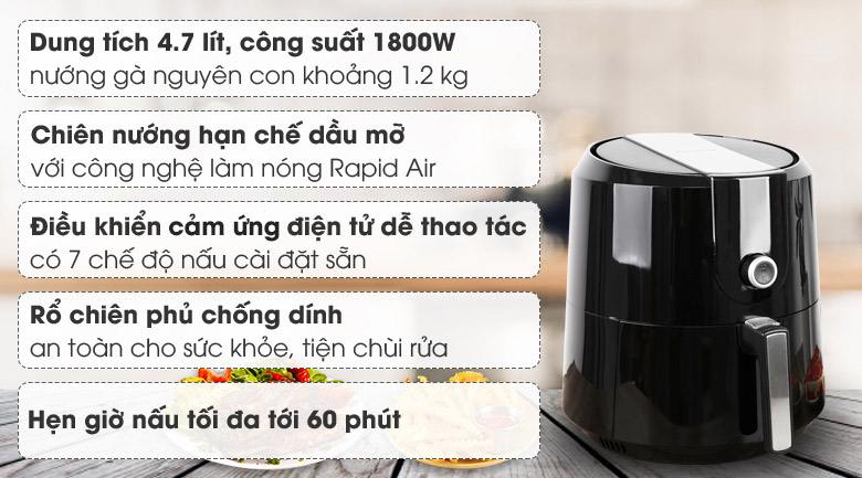 Nồi chiên không dầu Kangaroo 5.2 lít KG55AF1A - 14