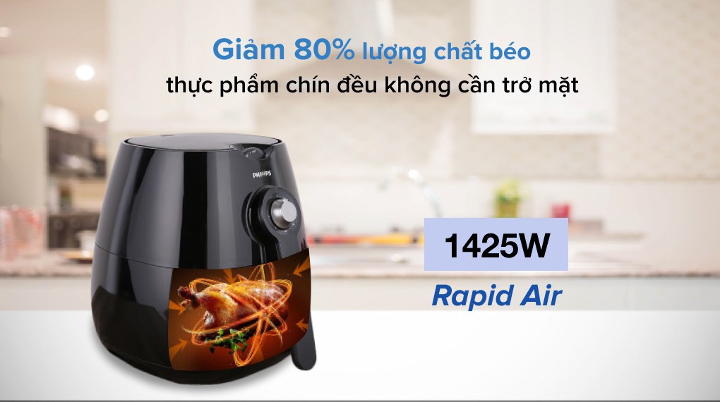 Nồi chiên không dầu Philips HD9218 4.5 lít