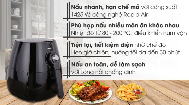Nồi chiên không dầu Philips HD9218 4.5 lít - 15