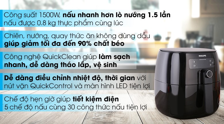 Nồi chiên không dầu Philips HD9745 4.5 lít - 9