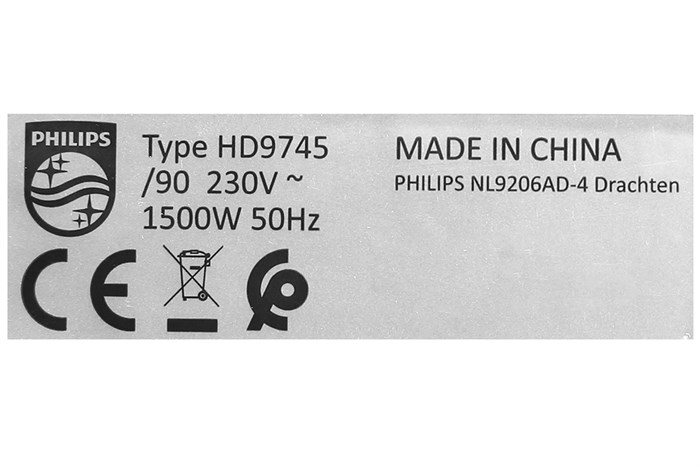 Nồi chiên không dầu Philips HD9745 4.5 lít Màu Đen