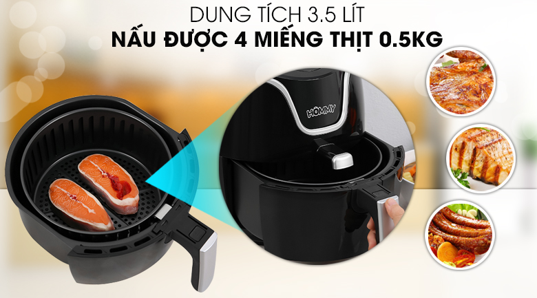 Nồi chiên không dầu Hommy AF20535D Đen 3.5 lít - 5