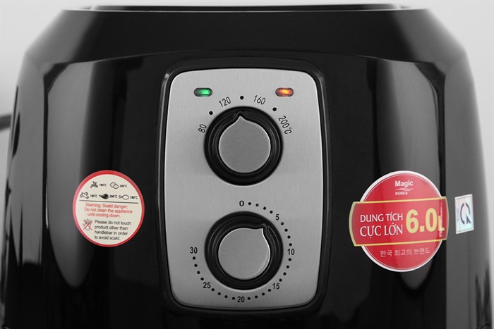 Nồi chiên không dầu Magic A-83 6 lít Màu Đen