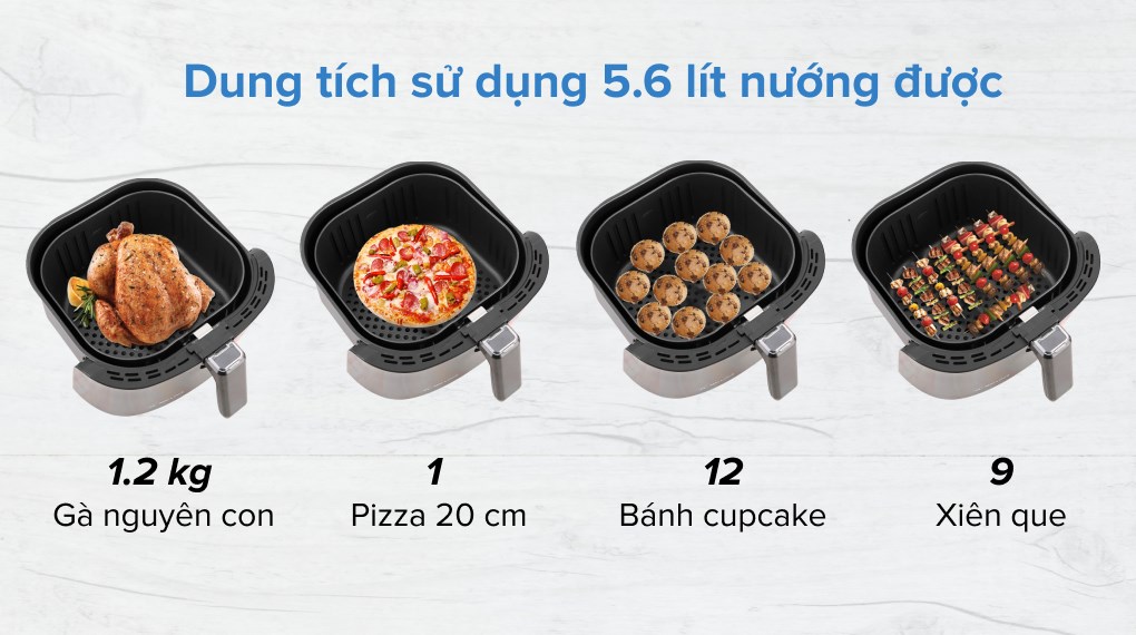 Nồi chiên không dầu Malloca MAF-06 6 lít