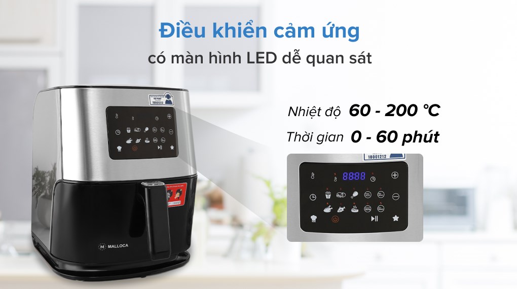 Nồi chiên không dầu Malloca MAF-06 5.6 lít