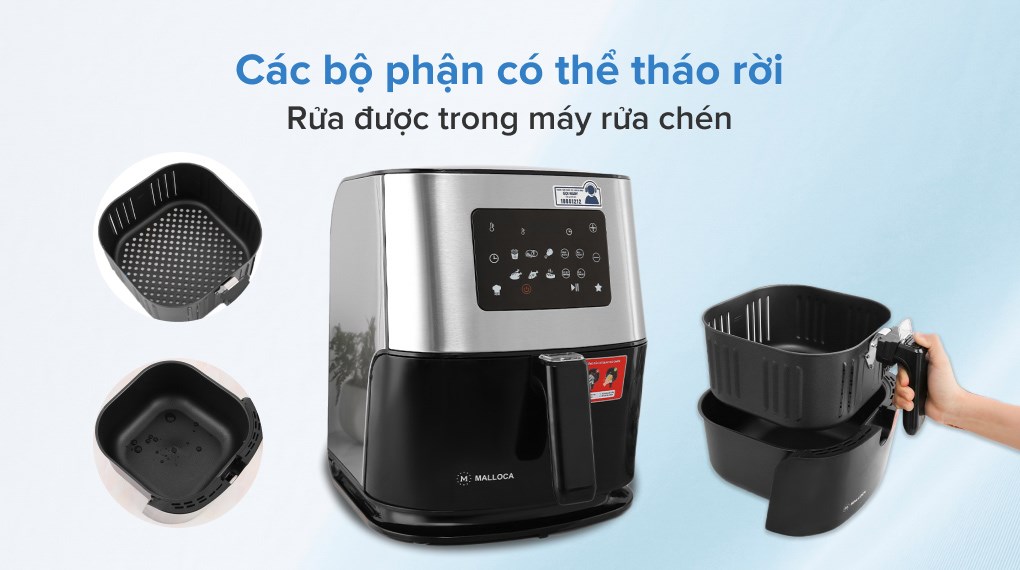 Nồi chiên không dầu Malloca MAF-06 6 lít