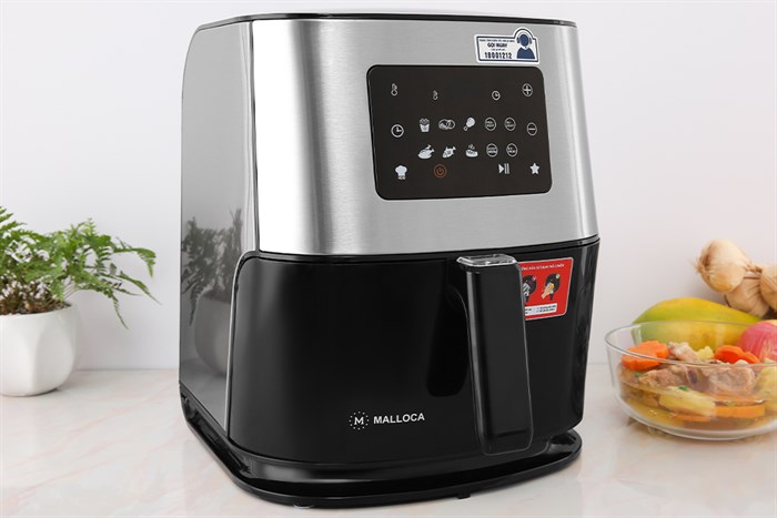 Nồi chiên không dầu Malloca MAF-06 6 lít Màu Bạc