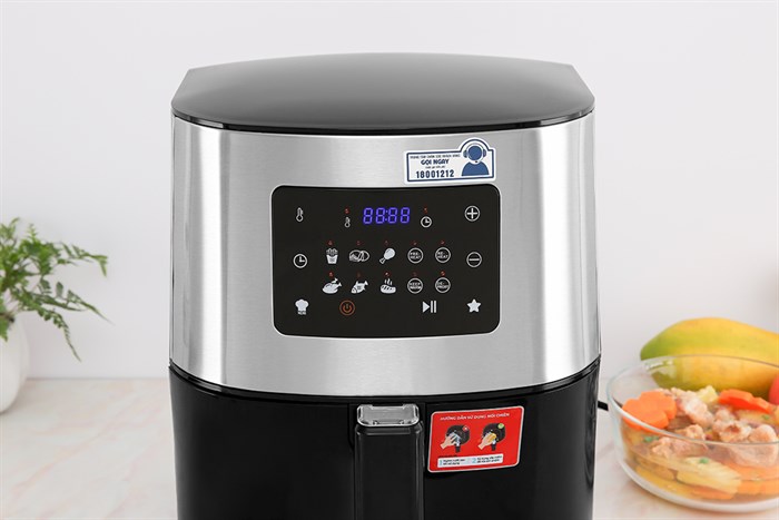 Nồi chiên không dầu Malloca MAF-06 6 lít Màu Bạc