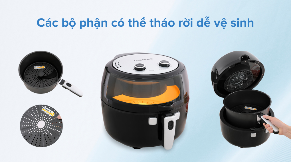 Nồi chiên không dầu Rapido RAF6.5M 6.5 lít