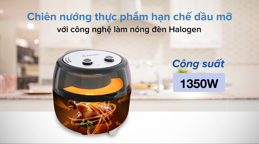 Nồi chiên không dầu Rapido RAF6.5M 6.5 lít