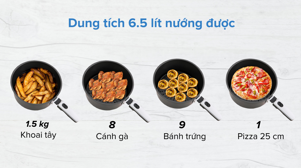 Nồi chiên không dầu Rapido RAF6.5M 6.5 lít