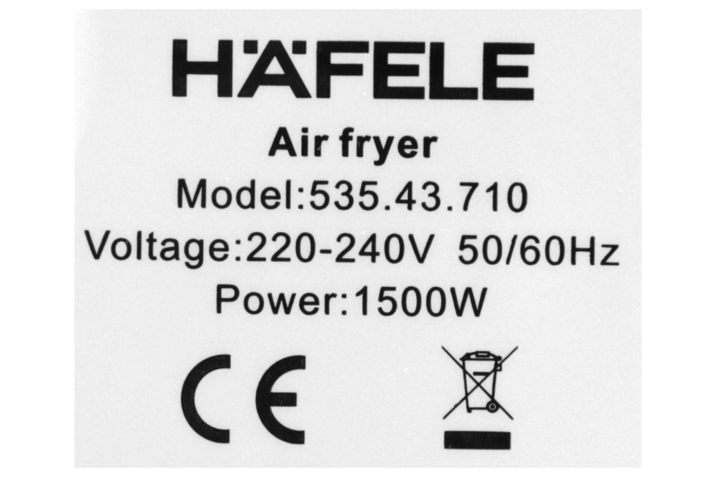 Siêu thị nồi chiên không dầu Hafele AF-68A (535.43.710) 3.2 lít