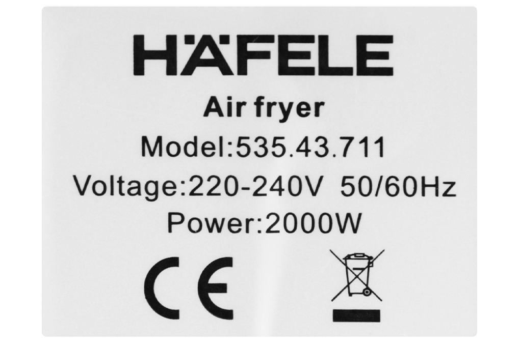 Siêu thị lò chiên không dầu Hafele AF-602A (535.43.711) 11 lít