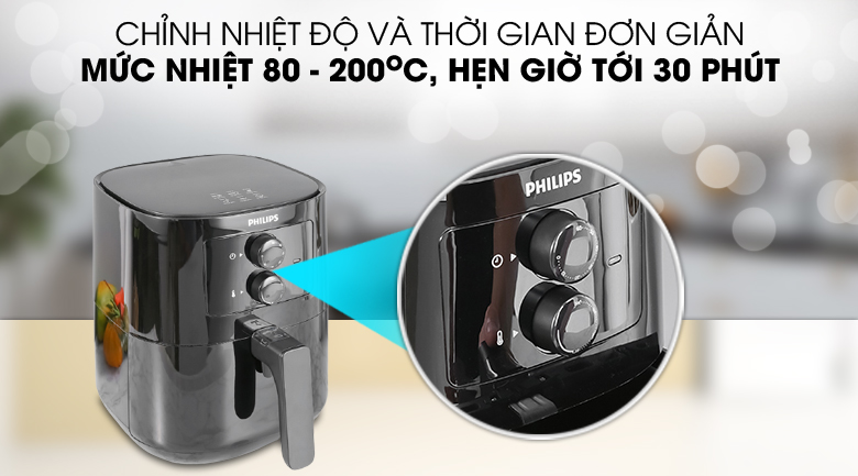 Dễ dùng - Nồi chiên không dầu Philips HD920090 2.4 lít