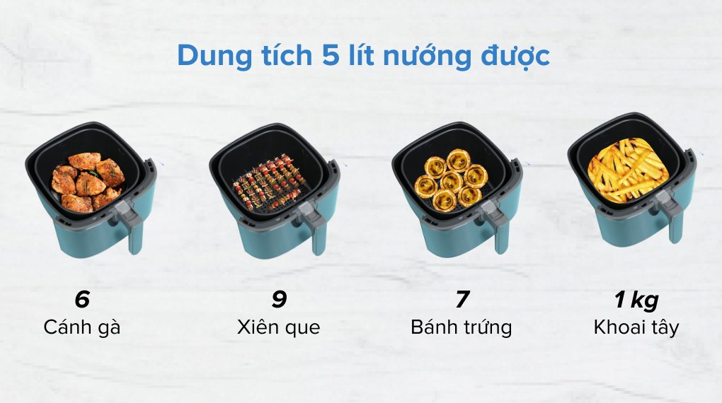 Nồi chiên không dầu Electrolux E6AF1-520K 5 lít