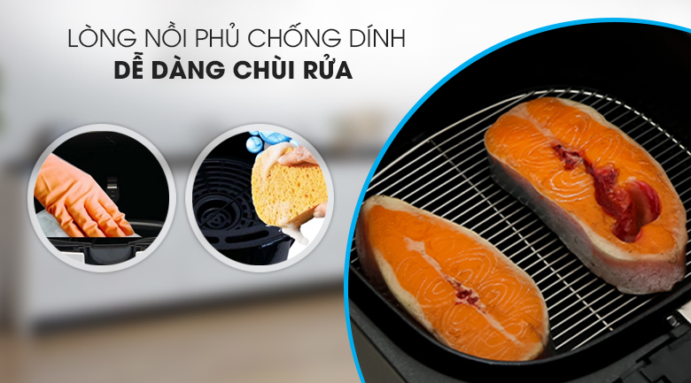 Chống dính - Nồi chiên không dầu Pensonic PDF-2201 2.5 lít Chống dính - Nồi chiên không dầu Pensonic PDF-2201 2.5 lít