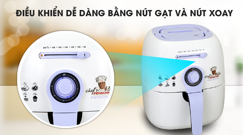 Điều khiển - Nồi chiên không dầu Pensonic PDF-2201 6 lít Điều khiển - Nồi chiên không dầu Pensonic PDF-2201 6 lít