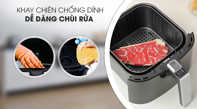 Chống dính - Nồi chiên không dầu Ava AF40155D 5 lít