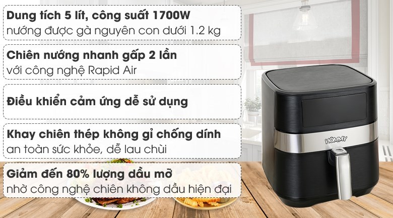 Nồi chiên không dầu Hommy TXG-S5T14 5 lít - 9