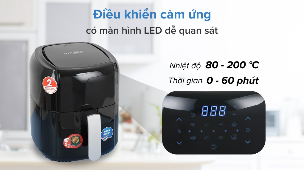 Nồi chiên không dầu Magic Eco AC-102 5.5 lít