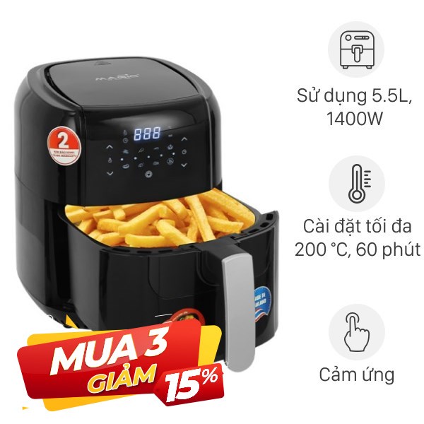 Nồi chiên không dầu Magic Eco AC-102 5.5 lít