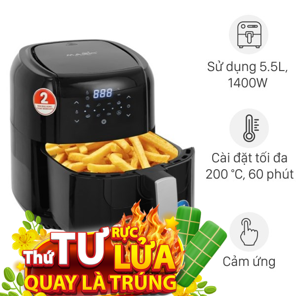 Nồi chiên không dầu Magic Eco 5.5 lít AC-102