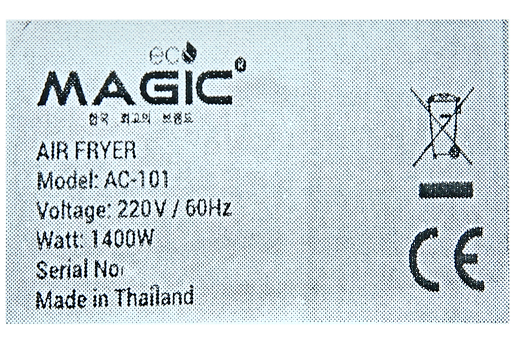 Nồi chiên không dầu Magic Eco AC-101 5.5 lít Màu Xanh ngọc