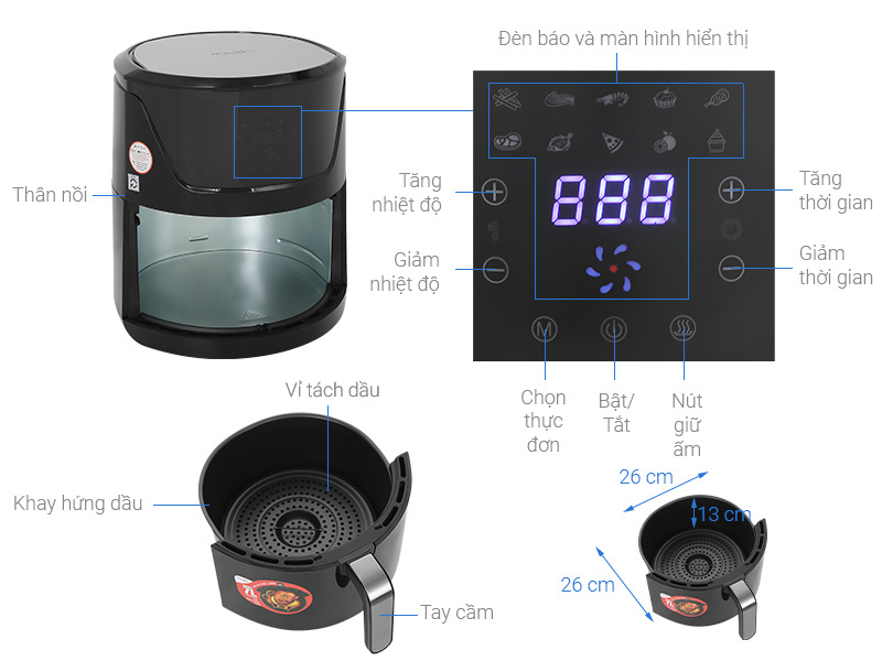 Nồi chiên không dầu Magic Eco AC-121 7 lít