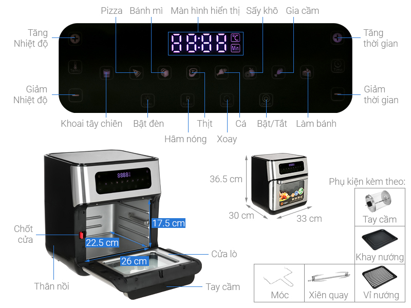 Lò chiên không dầu Hawonkoo AFH-101 10 lít