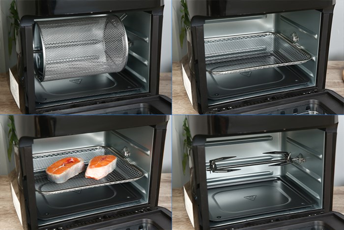 Lò chiên không dầu Mishio MK-281 12 lít Màu Đen