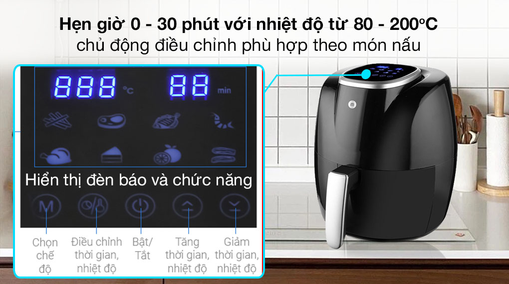 Nồi chiên không dầu Mishio MK-269 5 lít - 8