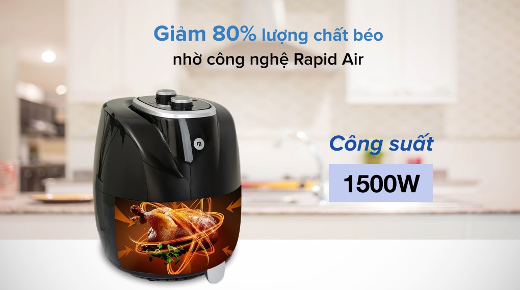 Nồi chiên không dầu Mishio MK-268 4.5 lít