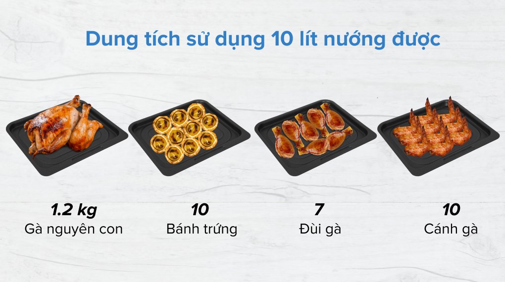 Lò chiên không dầu Kalite Q10 10 lít