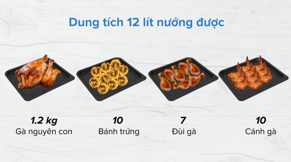 Lò chiên không dầu Kalite Q12 12 lít