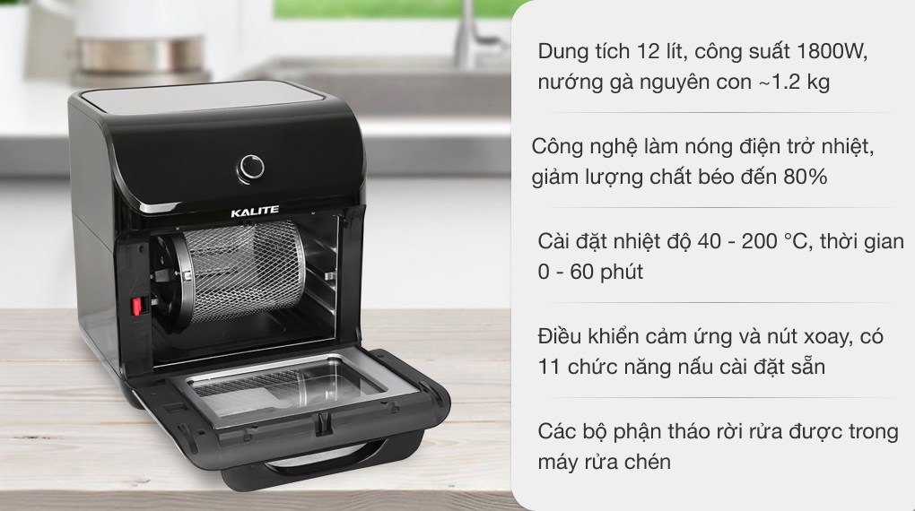 Lò chiên không dầu Kalite Q12 12 lít - 18