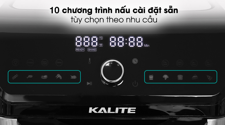 Lò chiên không dầu Kalite Q12 12 lít - Chương trình nấu