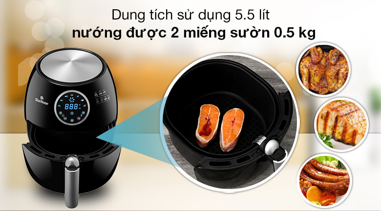 Nồi chiên không dầu Bluestone AFB-5873 - Dung tích sử dụng