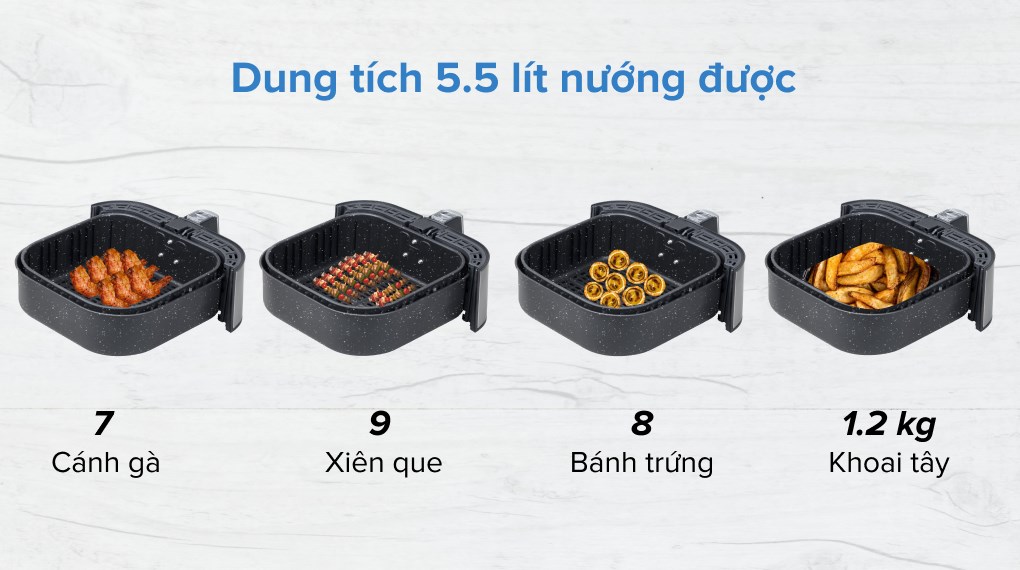 Nồi chiên không dầu Bluestone AFB-5880 5.5 lít