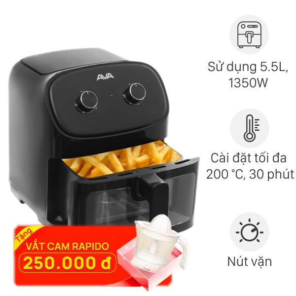 Nồi chiên không dầu AVA 55K07A 5.5 lít
