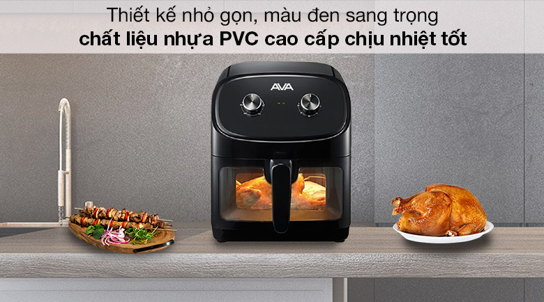 Nồi chiên không dầu AVA 55K07A - Thiết kế, chất liệu