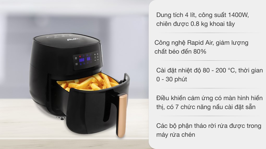 Nồi chiên không dầu Ava AF358T 4 lít