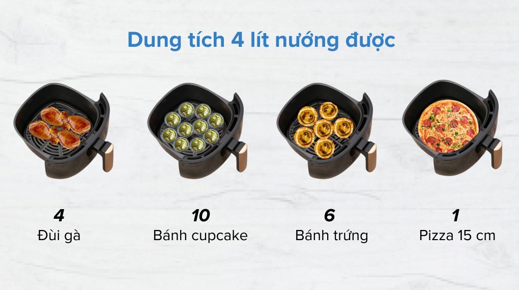 Nồi chiên không dầu Ava AF358T 4 lít