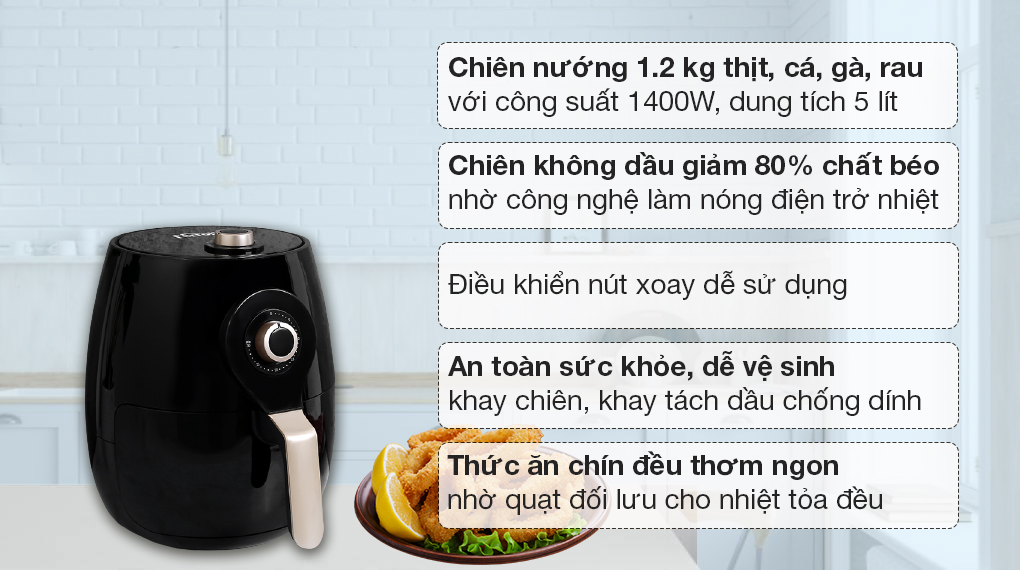 Nồi chiên không dầu Ferroli 5 lít FAF-5.0M3 - 10
