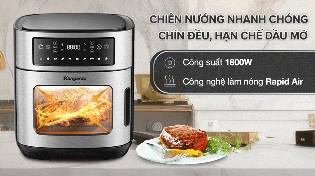 Lò chiên không dầu Kangaroo KG12AF1A 12 lít