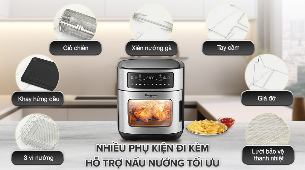 Lò chiên không dầu Kangaroo KG12AF1A 12 lít